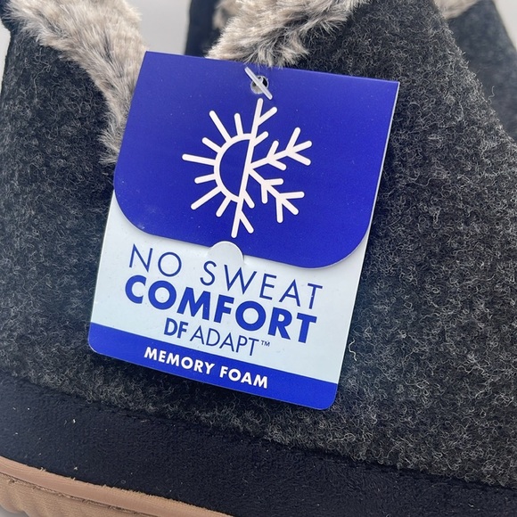 NWT Dluxe By Dearfoams Women's Dolly Felted Bootie Black Slippers Size US 9-10 - Picture 3 of 11